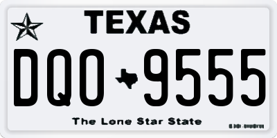 TX license plate DQO9555