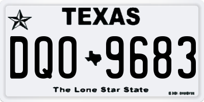 TX license plate DQO9683