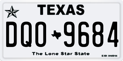 TX license plate DQO9684