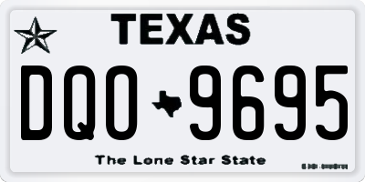 TX license plate DQO9695