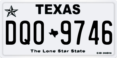 TX license plate DQO9746