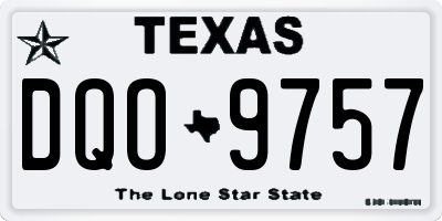 TX license plate DQO9757