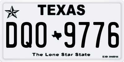 TX license plate DQO9776