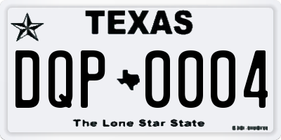 TX license plate DQP0004