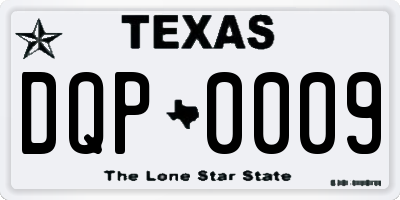 TX license plate DQP0009