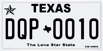 TX license plate DQP0010
