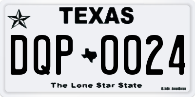 TX license plate DQP0024