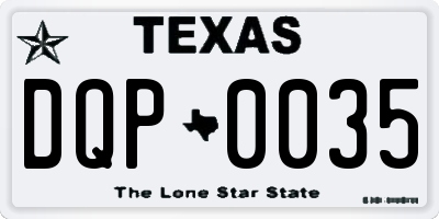 TX license plate DQP0035