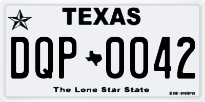 TX license plate DQP0042