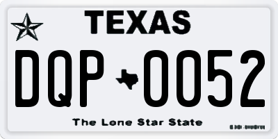 TX license plate DQP0052