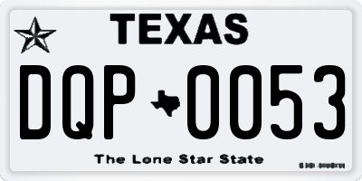 TX license plate DQP0053