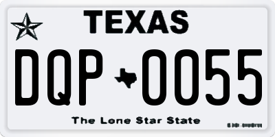TX license plate DQP0055