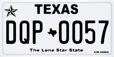 TX license plate DQP0057