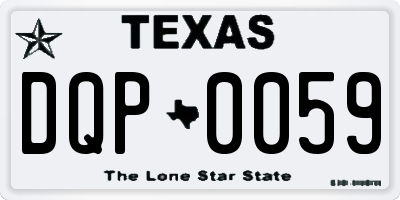 TX license plate DQP0059