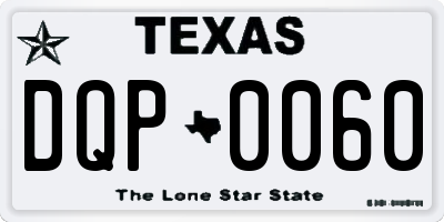 TX license plate DQP0060