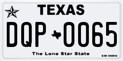 TX license plate DQP0065