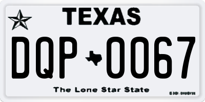 TX license plate DQP0067