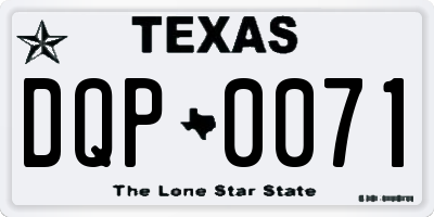 TX license plate DQP0071