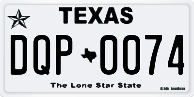 TX license plate DQP0074