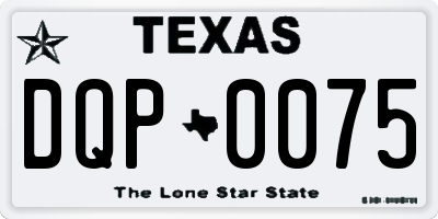 TX license plate DQP0075