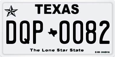 TX license plate DQP0082