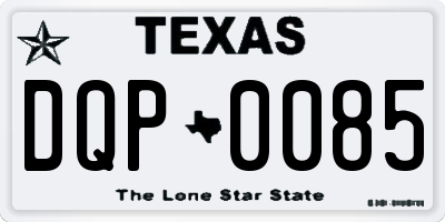 TX license plate DQP0085