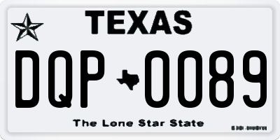 TX license plate DQP0089