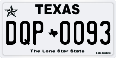 TX license plate DQP0093