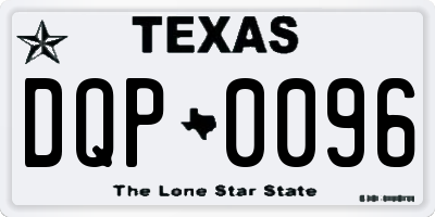 TX license plate DQP0096