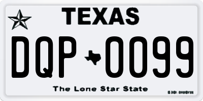 TX license plate DQP0099