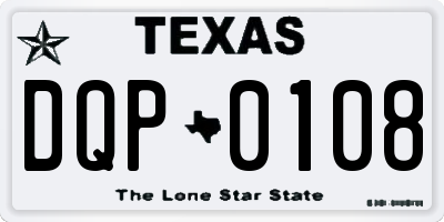 TX license plate DQP0108