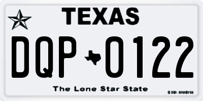 TX license plate DQP0122
