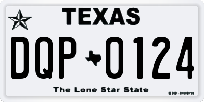 TX license plate DQP0124