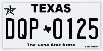 TX license plate DQP0125