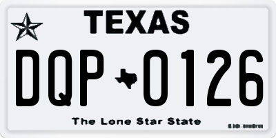 TX license plate DQP0126
