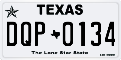 TX license plate DQP0134