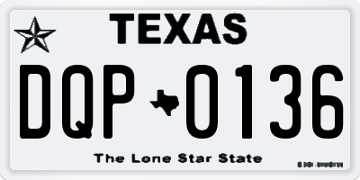 TX license plate DQP0136