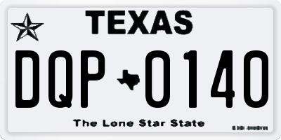 TX license plate DQP0140