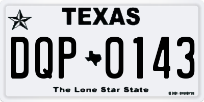 TX license plate DQP0143