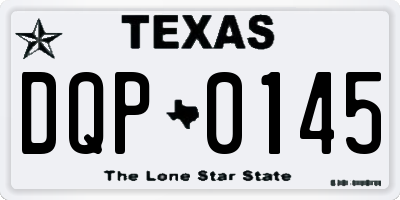 TX license plate DQP0145