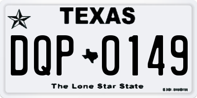 TX license plate DQP0149
