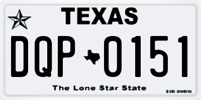 TX license plate DQP0151