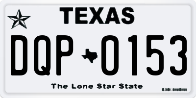 TX license plate DQP0153
