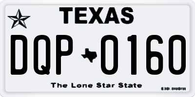 TX license plate DQP0160