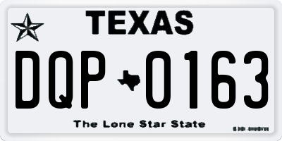 TX license plate DQP0163