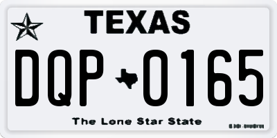 TX license plate DQP0165