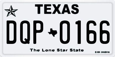TX license plate DQP0166
