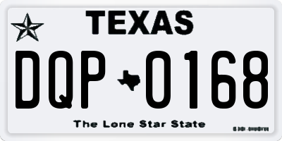 TX license plate DQP0168