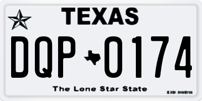 TX license plate DQP0174