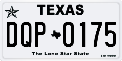 TX license plate DQP0175